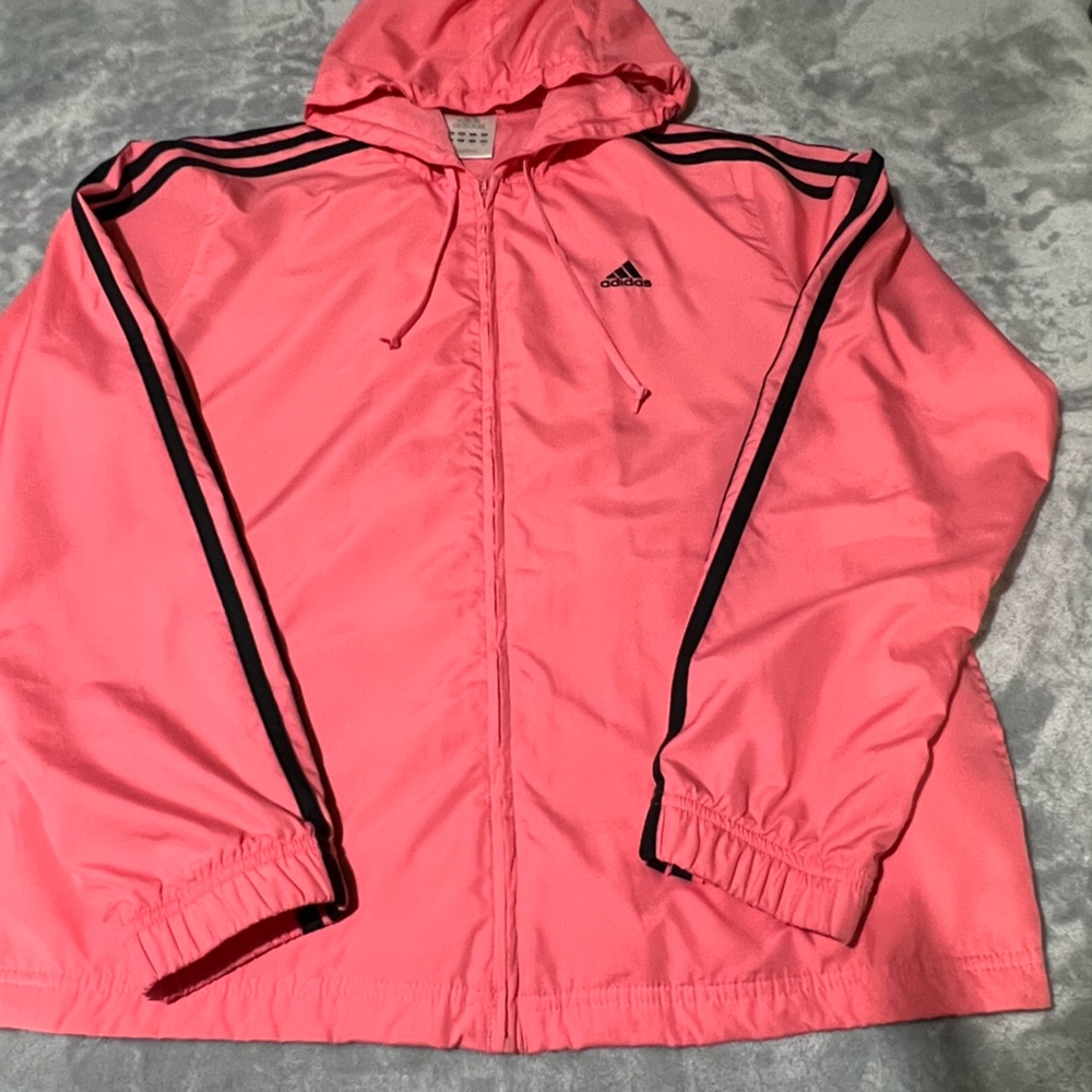 Adidas Woman Pink Hooded Jacket